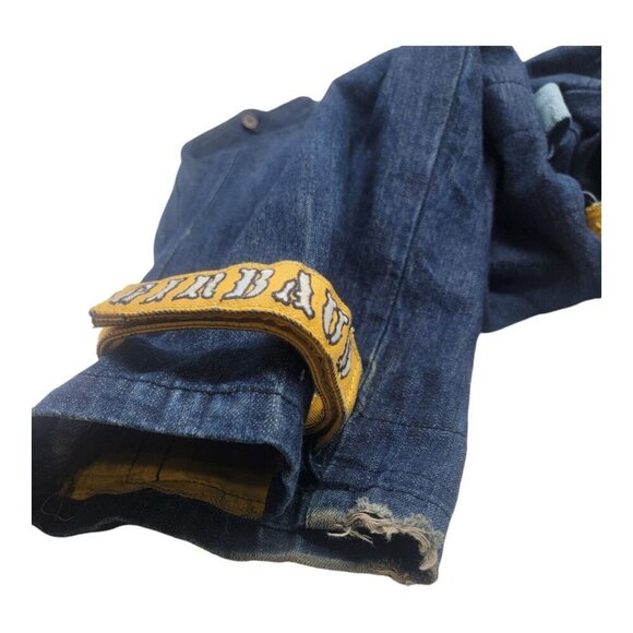 Vintage Marithe Francois Girbaud Jean Mens 38 Blue Y2K Embroidered Baggy Hot Boy - Picture 3 of 16